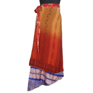 Vintage Silk Magic Wrap Skirt SW1290