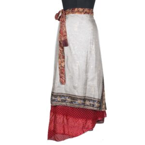 Vintage Silk Magic Wrap Skirt SW1306
