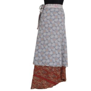 Vintage Silk Magic Wrap Skirt SW134