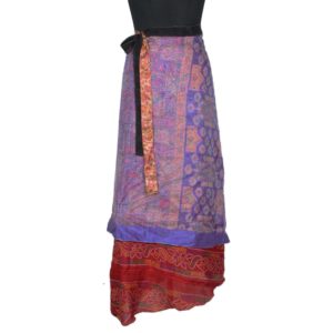 Vintage Silk Magic Wrap Skirt SW1344