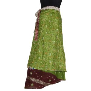 Vintage Silk Magic Wrap Skirt SW136