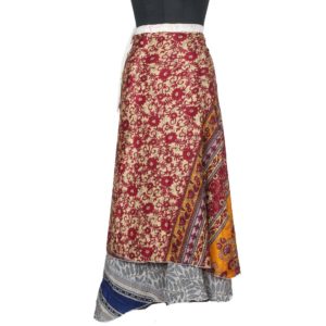 Vintage Silk Magic Wrap Skirt SW1382