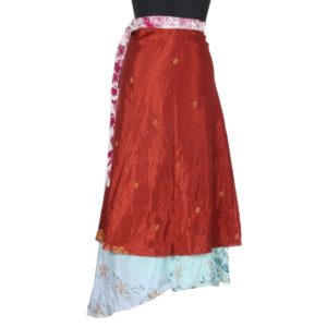 Vintage Silk Magic Wrap Skirt SW1397