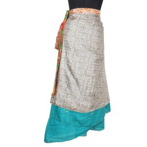 Vintage Silk Magic Wrap Skirt SW1432