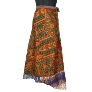 Vintage Silk Magic Wrap Skirt SW1439