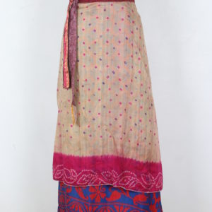Vintage Silk Magic Wrap Skirt SW1464