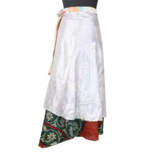 Vintage Silk Magic Wrap Skirt SW1467