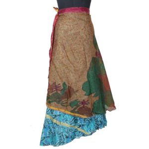 Vintage Silk Magic Wrap Skirt SW1475