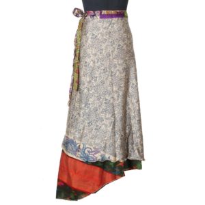 Vintage Silk Magic Wrap Skirt SW1511