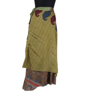 Vintage Silk Magic Wrap Skirt SW152