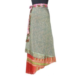Vintage Silk Magic Wrap Skirt SW1530