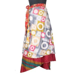Vintage Silk Magic Wrap Skirt SW1531
