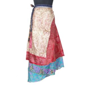 Vintage Silk Magic Wrap Skirt SW1533