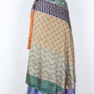 Vintage Silk Magic Wrap Skirt SW1535