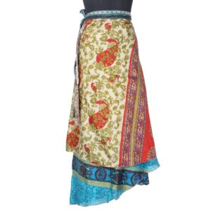 Vintage Silk Magic Wrap Skirt SW1536