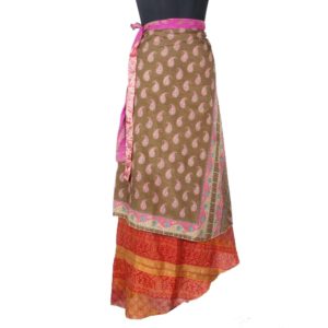 Vintage Silk Magic Wrap Skirt SW1537