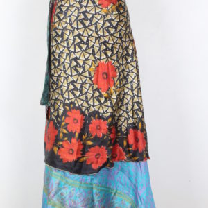 Vintage Silk Magic Wrap Skirt SW1539