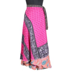 Vintage Silk Magic Wrap Skirt SW1566