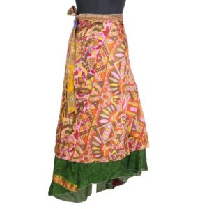 Vintage Silk Magic Wrap Skirt SW1575