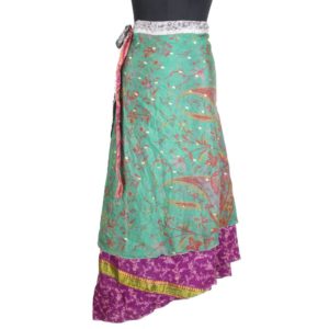 Vintage Silk Magic Wrap Skirt SW1586