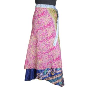 Vintage Silk Magic Wrap Skirt SW1615
