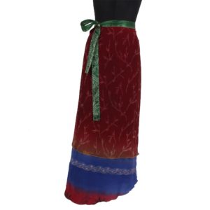 Vintage Silk Magic Wrap Skirt SW164