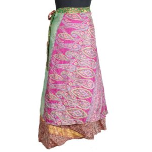 Vintage Silk Magic Wrap Skirt SW1642