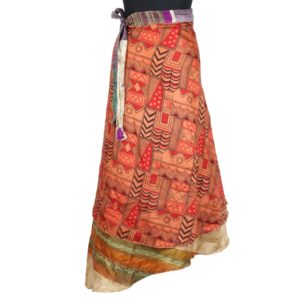 Vintage Silk Magic Wrap Skirt SW1671