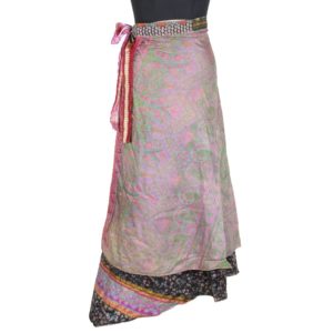 Vintage Silk Magic Wrap Skirt SW1675