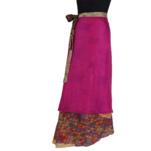 Vintage Silk Magic Wrap Skirt SW168