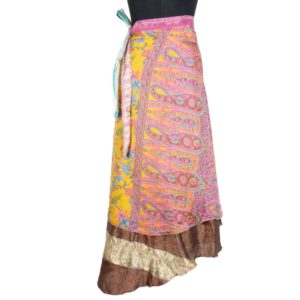 Vintage Silk Magic Wrap Skirt SW1686