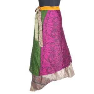 Vintage Silk Magic Wrap Skirt SW1708