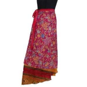 Vintage Silk Magic Wrap Skirt SW172