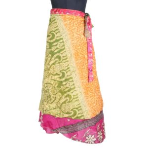 Vintage Silk Magic Wrap Skirt SW1725