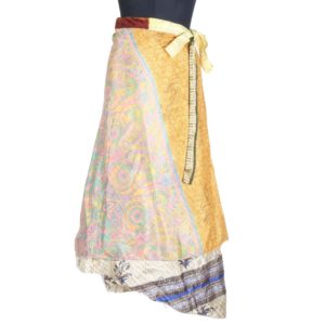Vintage Silk Magic Wrap Skirt SW1726
