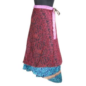 Vintage Silk Magic Wrap Skirt SW1735