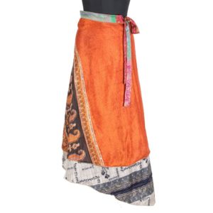 Vintage Silk Magic Wrap Skirt SW1754