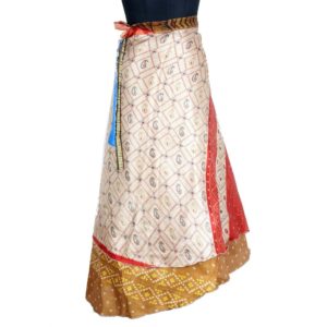 Vintage Silk Magic Wrap Skirt SW1763