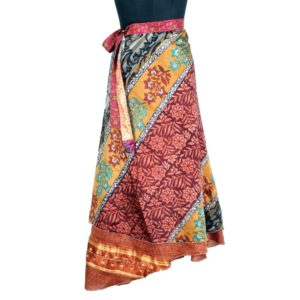 Vintage Silk Magic Wrap Skirt SW1764