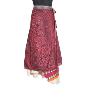 Vintage Silk Magic Wrap Skirt SW1775
