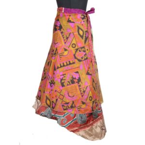 Vintage Silk Magic Wrap Skirt SW1782
