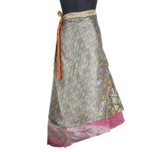 Vintage Silk Magic Wrap Skirt SW1784