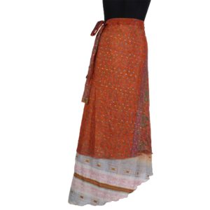 Vintage Silk Magic Wrap Skirt SW179