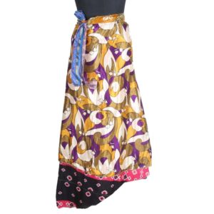 Vintage Silk Magic Wrap Skirt SW1826