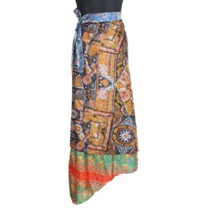 Vintage Silk Magic Wrap Skirt SW1833