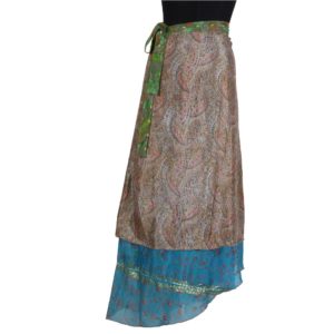 Vintage Silk Magic Wrap Skirt SW185