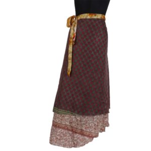 Vintage Silk Magic Wrap Skirt SW188