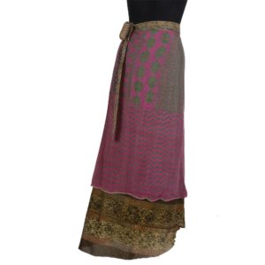 Vintage Silk Magic Wrap Skirt SW196