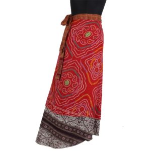 Vintage Silk Magic Wrap Skirt SW197