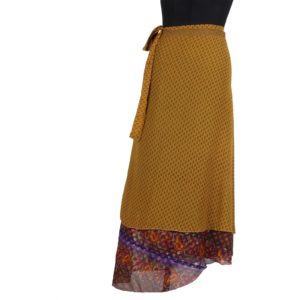 Vintage Silk Magic Wrap Skirt SW210